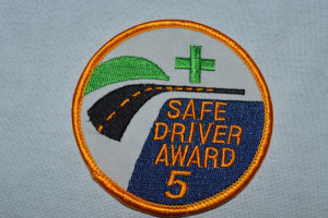 14-3 SAFE DRIVER AWARD PATCH 5 YEAR